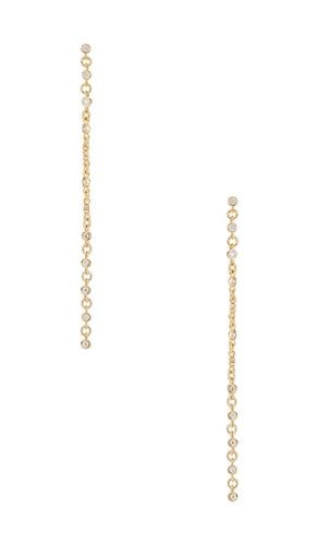 Dainty Linear Crystal Earrings in - Ettika - Modalova