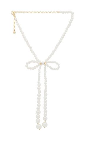 Collar beaded pearl bow statement en color ivory talla all en - Ivory. Talla all - Ettika - Modalova