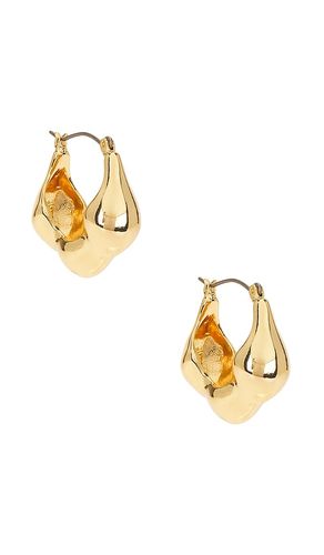 Pendientes de aro molten metal en color oro metálico talla all en - Metallic Gold. Talla all - Ettika - Modalova