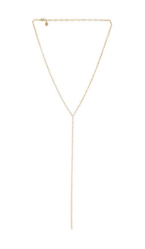 Dainty Crystal Disc Chain Lariat Necklace in - Ettika - Modalova