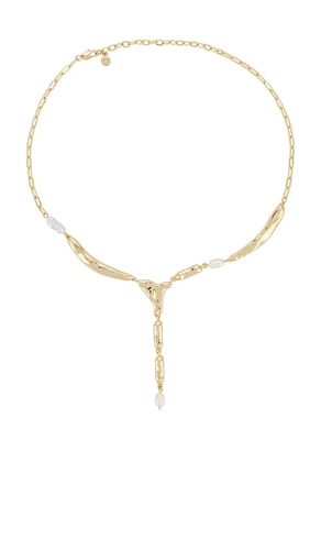 Liquid Melt And Pearl Lariat Necklace in - Ettika - Modalova