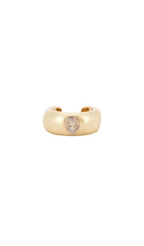 Hammered Ear Cuff With Pear Crystal in - Ettika - Modalova