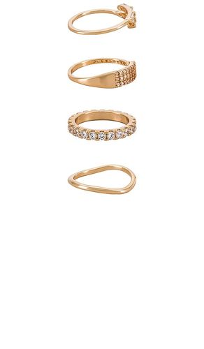 Crystal Embellished Ring Set in . Size 5. Also in 7, 8 - Ettika - Modalova