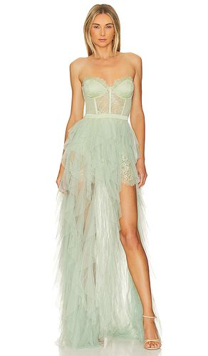 Vestido largo bustier en color talla M en - Sage. Talla M (también en XL) - For Love & Lemons - Modalova