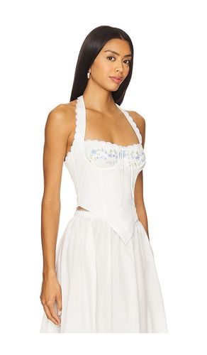 Tea Time Poplin Bustier Top in . Size S. Also in L - For Love & Lemons - Modalova