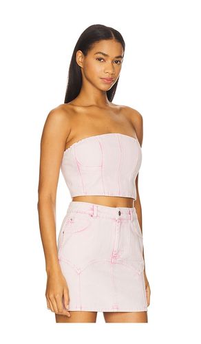 Colored Denim Bustier Top in . Size 0. Also in 2, 4, 6, 8 - fleur du mal - Modalova