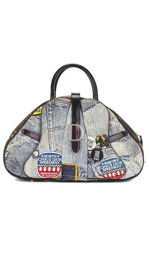 Dior Denim Bowler Saddle Bag in - FWRD Renew - Modalova