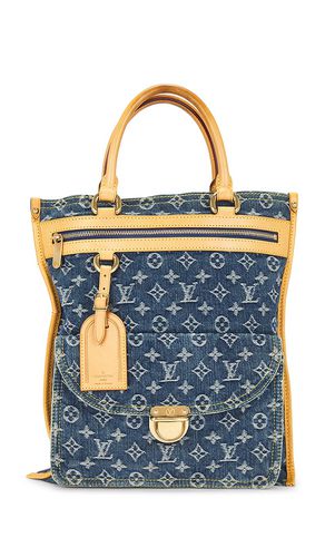 Louis Vuitton Monogram Denim Flat Shopper Tote Bag in - FWRD Renew - Modalova