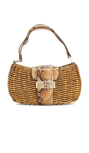 Fendi Woven Raffia Shoulder Bag in - FWRD Renew - Modalova