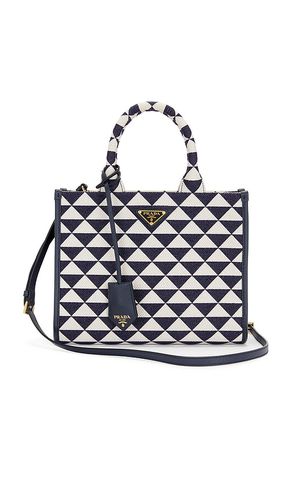 Prada Symbole Embroidered Tote Bag in - FWRD Renew - Modalova