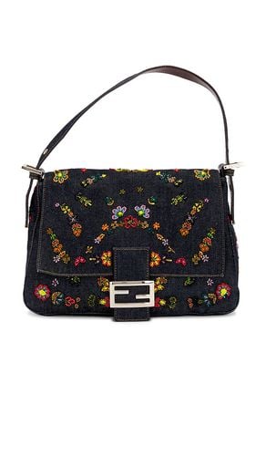 Fendi Floral Embroidered Denim Mama Forever Shoulder Bag in - FWRD Renew - Modalova