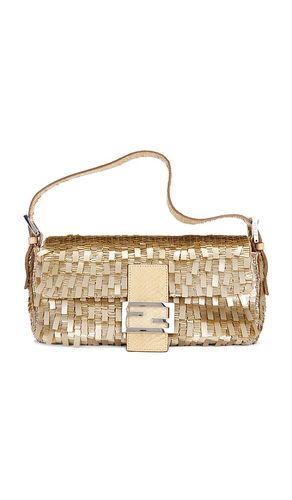 Fendi Python Trimmed Sequin Baguette Shoulder Bag in - FWRD Renew - Modalova