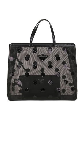 Prada Polka Dot Sequined Mesh Tote Bag in - FWRD Renew - Modalova