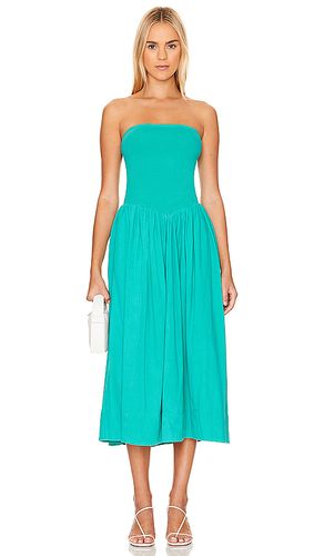 Vestido midi onda en color azul cerceta talla L en - Teal. Talla L (también en M, XL) - Free People - Modalova