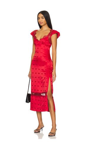 Vestido midi foolish heart en color rojo talla L en - Red. Talla L (también en M, S, XL, XS) - Free People - Modalova