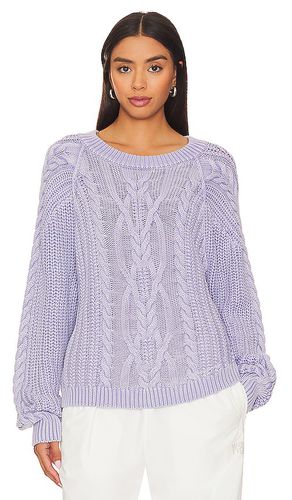 Suéter de punto trenzado frankie en color lavanda talla M en - Lavender. Talla M (también en S, XS) - Free People - Modalova