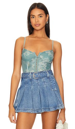 X Intimately FP Night Rhythm Corset Bodysuit In Sage Combo in . Taglia M, S, XL, XS - Free People - Modalova