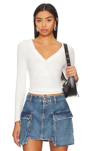 X revolve coffee chat top en color blanco talla L en - White. Talla L (también en M, S) - Free People - Modalova