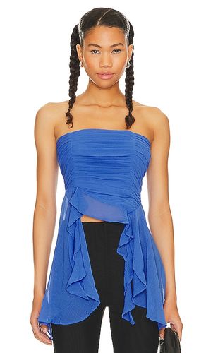 Top con volantes naeva en color azul talla M en - Blue. Talla M (también en XL) - Free People - Modalova