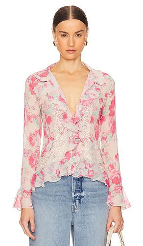 Bad At Love Printed Blouse In Ivory Combo in . Size M, S, XS - Free People - Modalova
