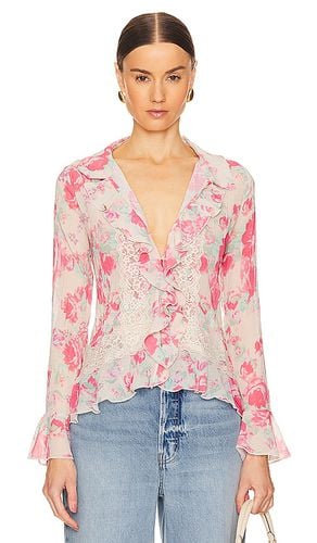 Bad At Love Printed Blouse In Ivory Combo in . Size S, XL, XS - Free People - Modalova