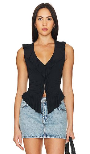 Camiseta tirantes ruffle me away en color talla M en - Black. Talla M (también en L) - Free People - Modalova