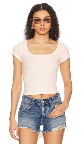 X Intimately FP End Game Pointelle Baby Tee In Dust in . Size L, S, XL, XS - Free People - Modalova