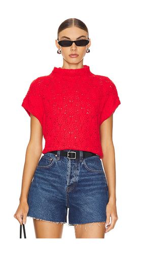 Jersey de cuello alto vickie en color rojo talla L en - Red. Talla L (también en M, XL) - Free People - Modalova