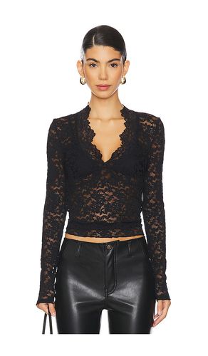 Top manga larga encaje all day long en color talla M en - Black. Talla M (también en S, XS) - Free People - Modalova