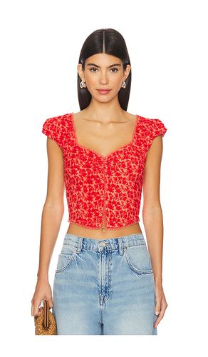 Faye printed top en color rojo talla M en - Red. Talla M (también en S, XL, XS) - Free People - Modalova