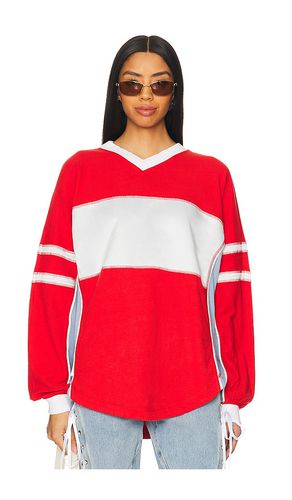 X fp movement rugby ready layer top en color rojo talla L en - Red. Talla L (también en M, S, XL, XS) - Free People - Modalova