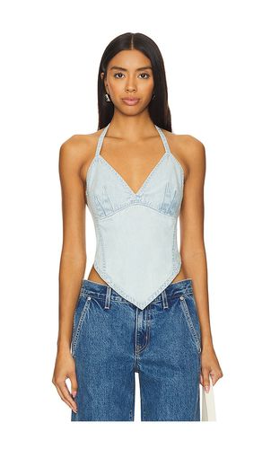 X revolve aurora denim halter en color azul talla M en - Blue. Talla M (también en L, S, XS) - Free People - Modalova