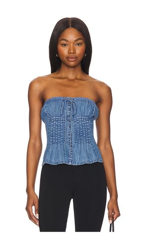 Top tubo denim wink wink en color azul talla L en - Blue. Talla L (también en M, S, XL, XS) - Free People - Modalova
