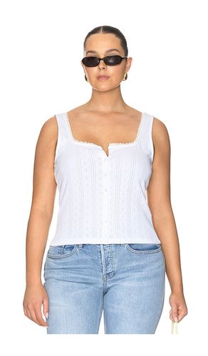 The Pointelle Button Down Tank Top in . Size S. Also in L - Good American - Modalova