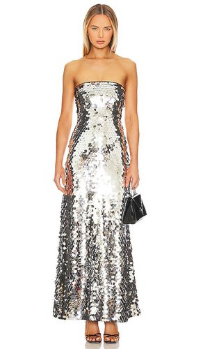 Vestido largo valentina en color metálico talla L en - Metallic Silver. Talla L (también e - House of Harlow 1960 - Modalova