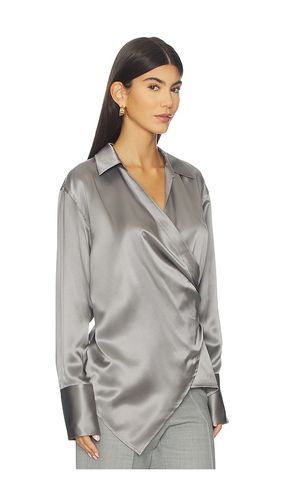 Camisa envolvente y relajada en color metallic silver, grey talla S (también en M) - Helmut Lang - Modalova