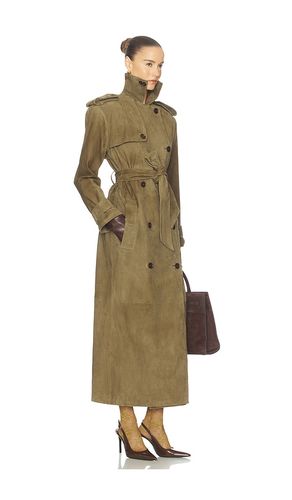 Suede Trench Coat in . Size M. Also in S, XS - Helsa - Modalova