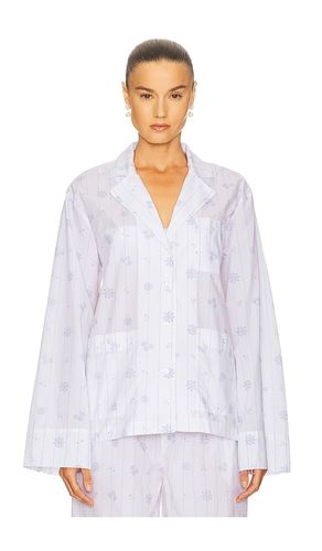 Pajama Top in Fleur Print Stripe in . Size XS. Also in S, M - Helsa - Modalova
