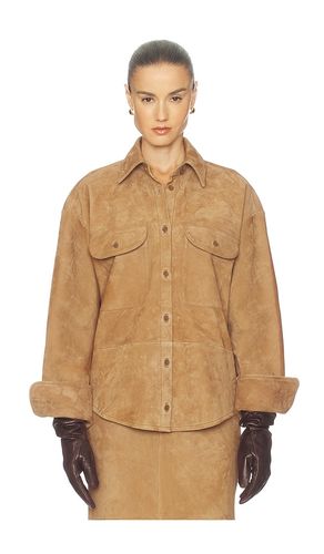 Suede Overshirt in . Size L. Also in M, S, XS - Helsa - Modalova