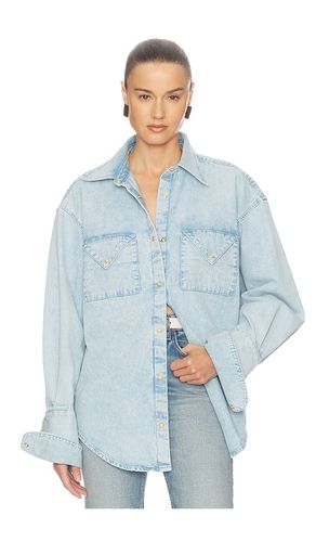 Washed Denim Shirt in . Size S/M. Also in L/XL - Helsa - Modalova