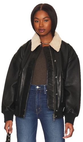 Oversized Leather Bomber Jacket in . Size M, S, XL - Hudson Jeans - Modalova