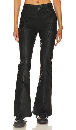 Hudson Jeans High Rise Faux Leather Wide Leg Cargo in Black