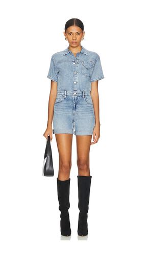 Short sleeve romper en color denim-medium talla 24 en - Denim-Medium. Talla 24 (también en 25, 26, 27, 28, 29 - Hudson Jeans - Modalova