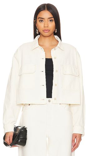 Camisa corta oversize con botones en color blanco talla L en - White. Talla L (también en M, S, XL) - Hudson Jeans - Modalova