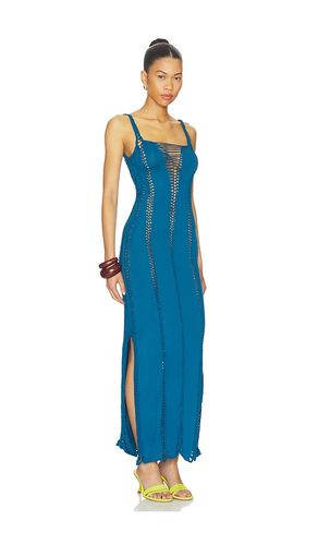 Soren Solid Maxi Slash Dress With Macrame Trim in . Size L. Also in M - Indah - Modalova