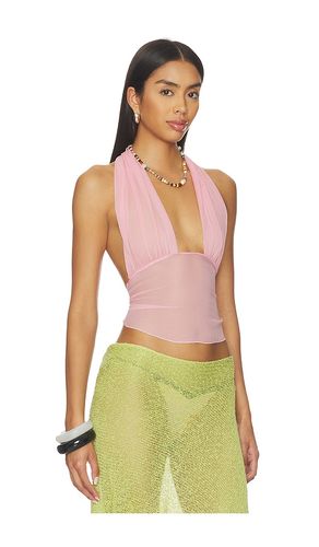 Gisela Solid Gathered Tie-back Halter Top in . Size S. Also in M - Indah - Modalova