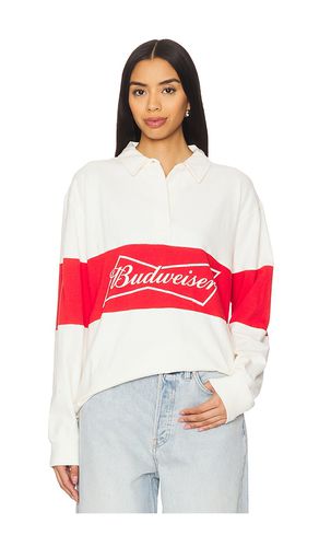 Camisa de manga larga budweiser rugby en color blanco talla L en - White. Talla L (también en M, S, XL, XS) - Junk Food - Modalova