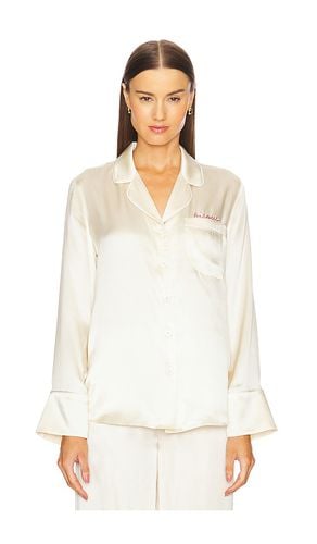 By marianna tay silk pajama top en color talla L en - . Talla L (también en M, S, XL, XS, XXS) - L'Academie - Modalova