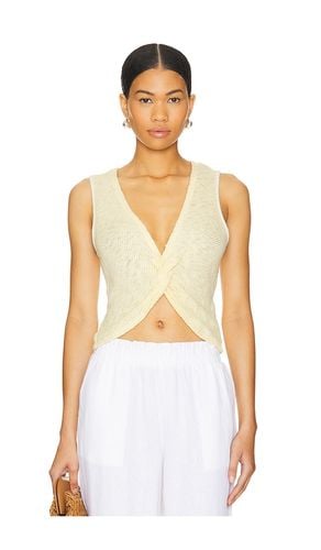 Caspian twist front mesh top en color amarillo talla M en - Yellow. Talla M (también en L, S) - LA Made - Modalova