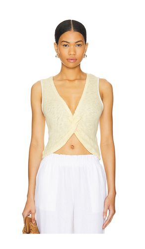 Caspian twist front mesh top en color amarillo talla M en - Yellow. Talla M (también en L, S, XS) - LA Made - Modalova